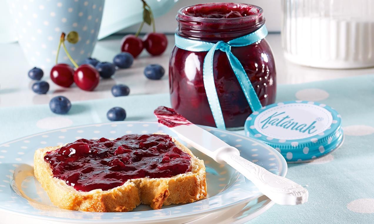 Meggyes-áfonya lekvár kevesebb kalóriával