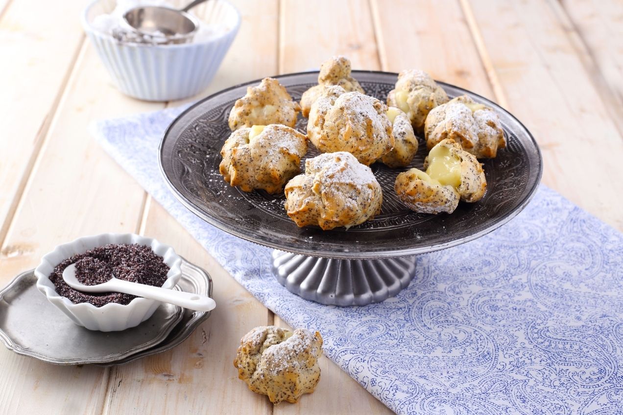 Vaníliás-mákos fánkgolyó