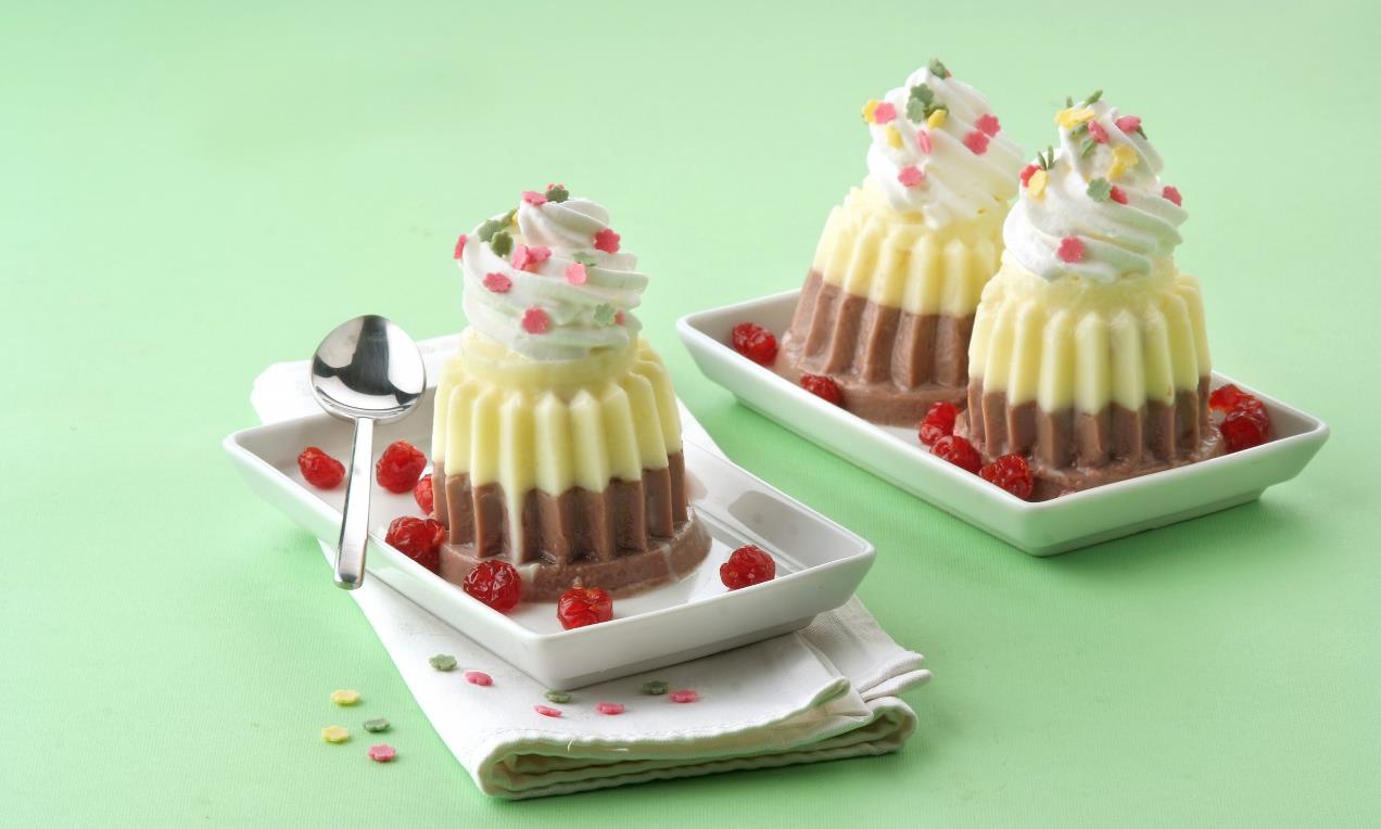 Aszalt meggyes tarka puding