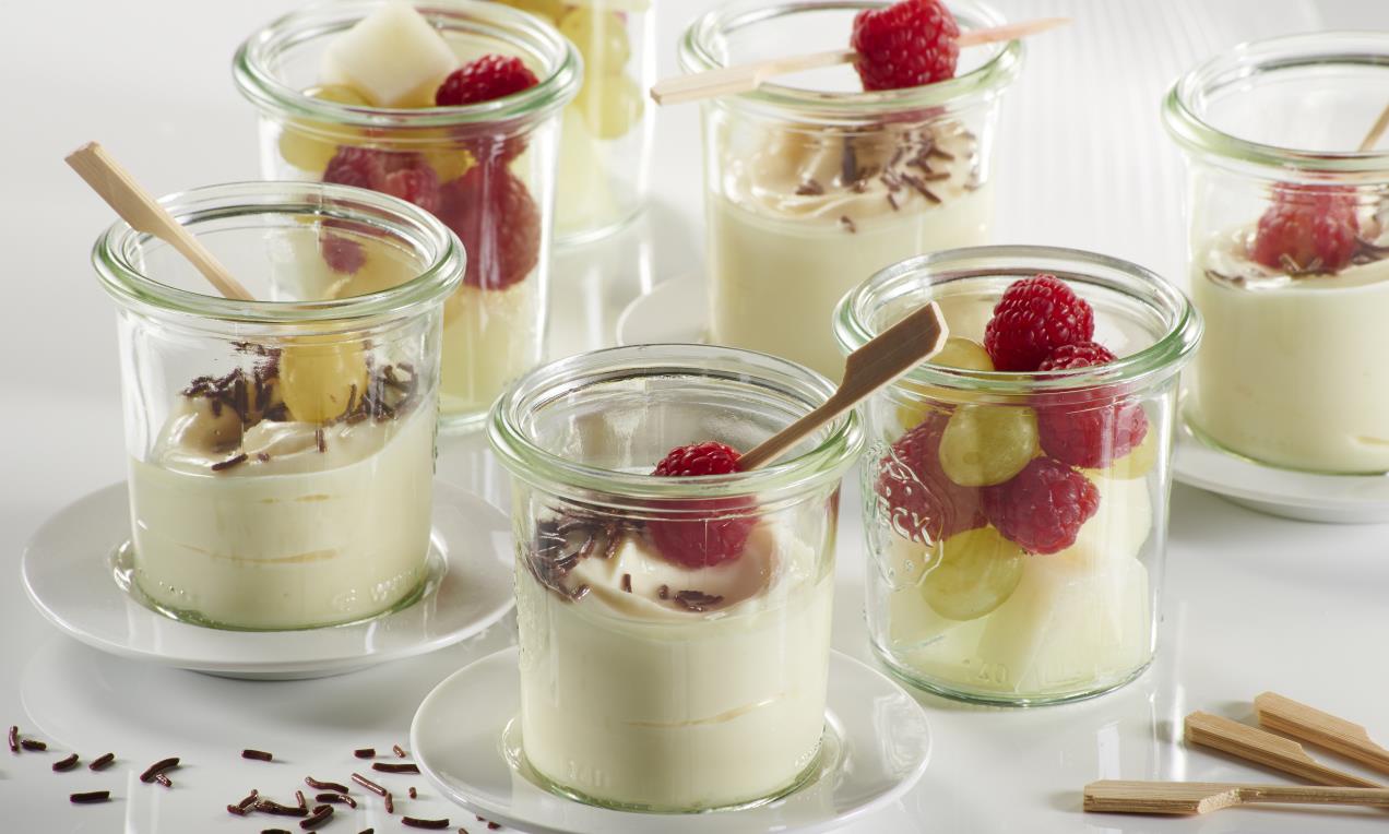 Gyümölcsös túrós fondü