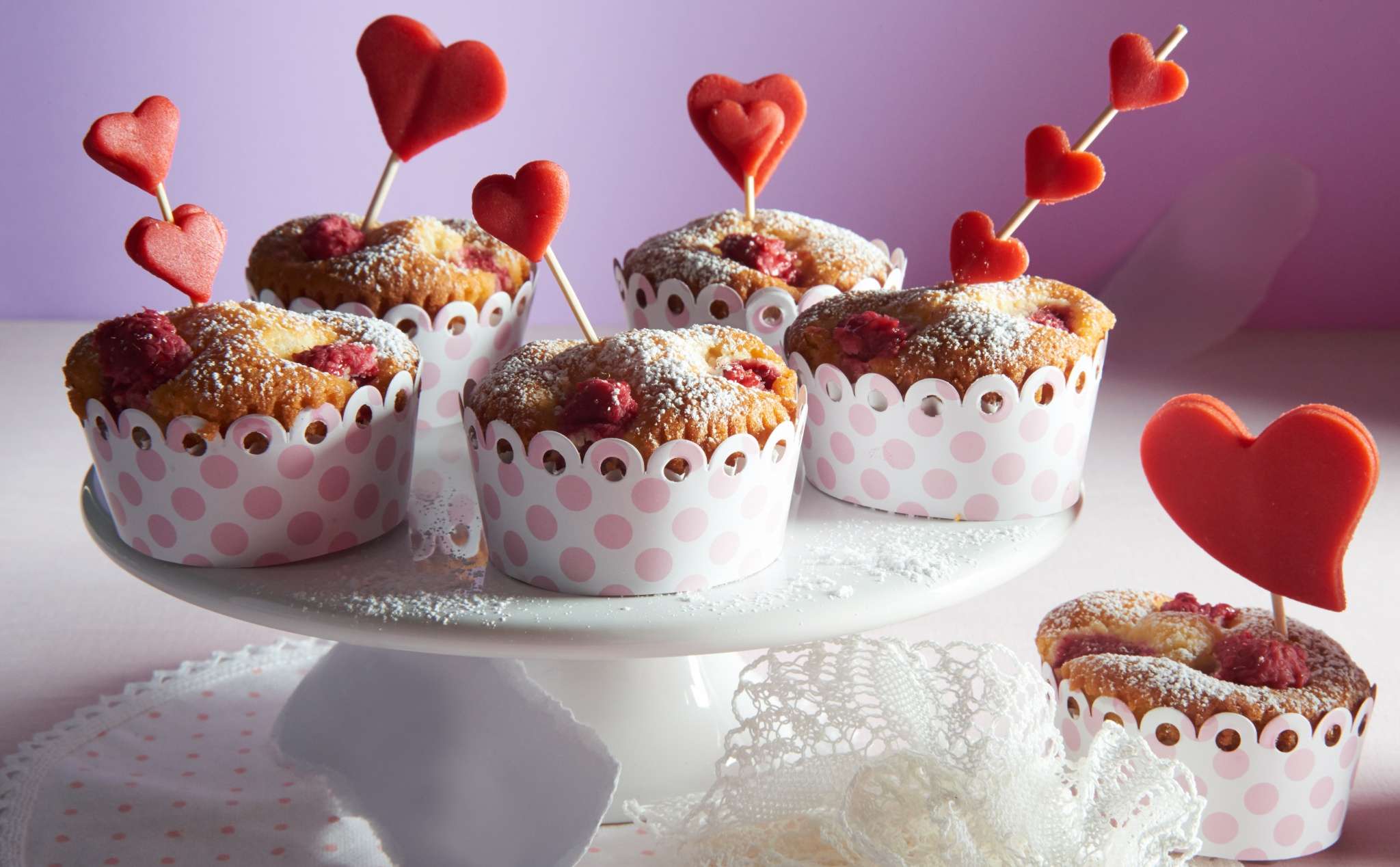 Szívecskés-málnás muffin