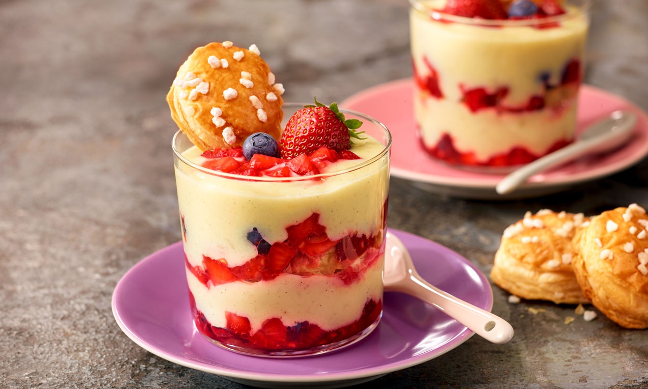 Bogyós crumble leveles tésztával