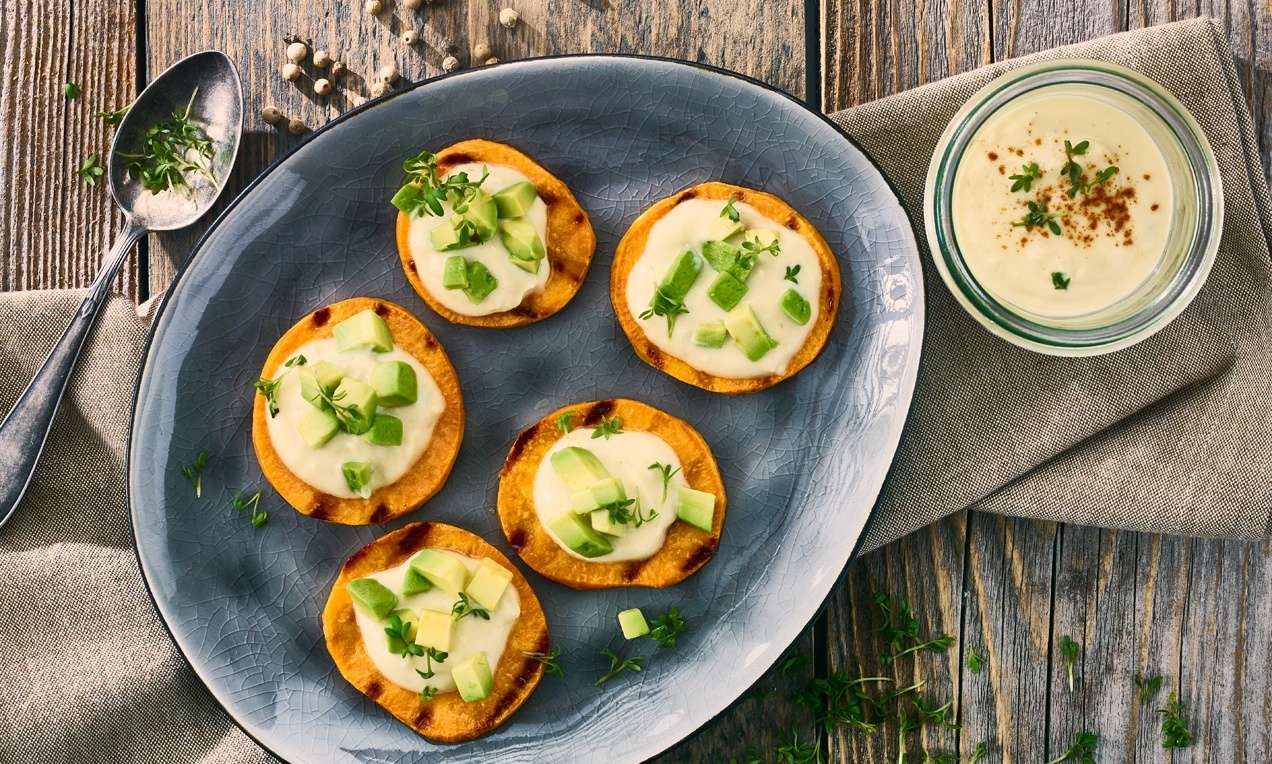 Édesburgonya snack avokádóval