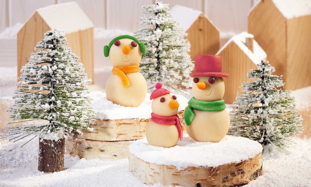 Marcipán hóemberek