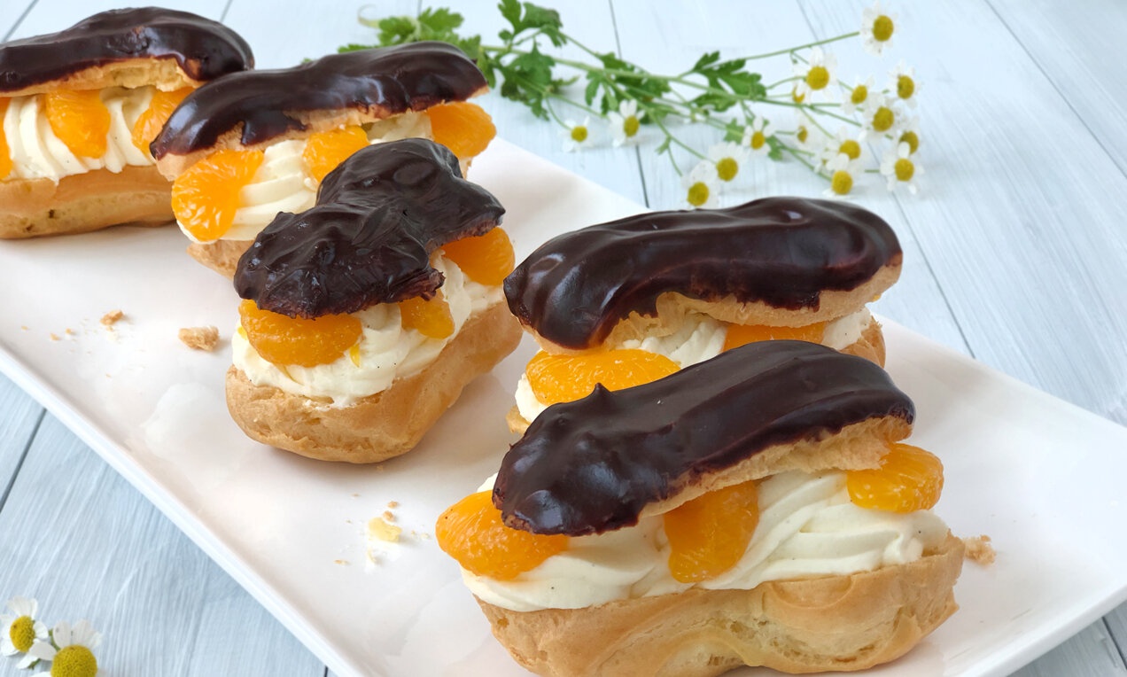 Ekler fánk vaníliás tejszínhabbal