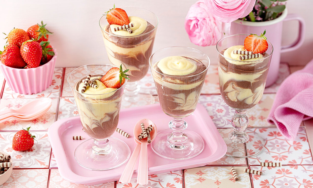 Gyors csokoládés-vaníliás desszert