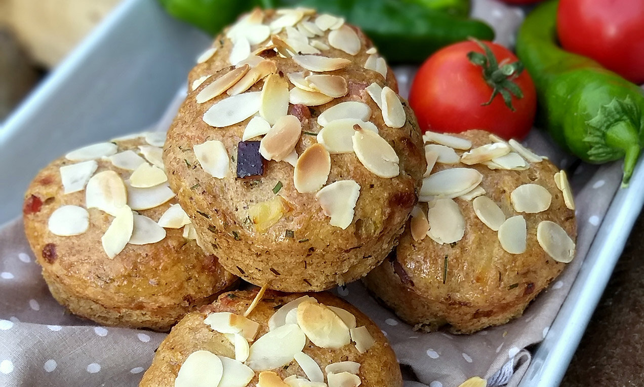 Baconos muffin hagymával