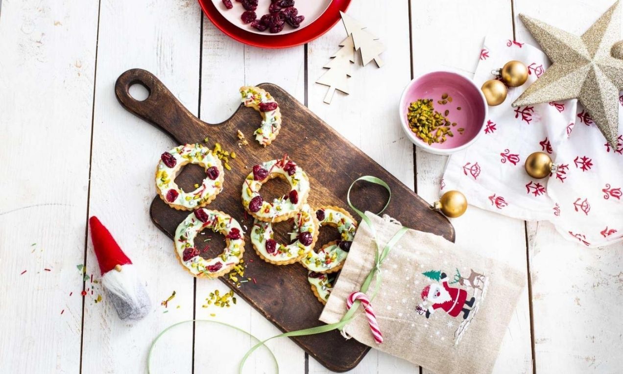 Adventi koszorú keksz