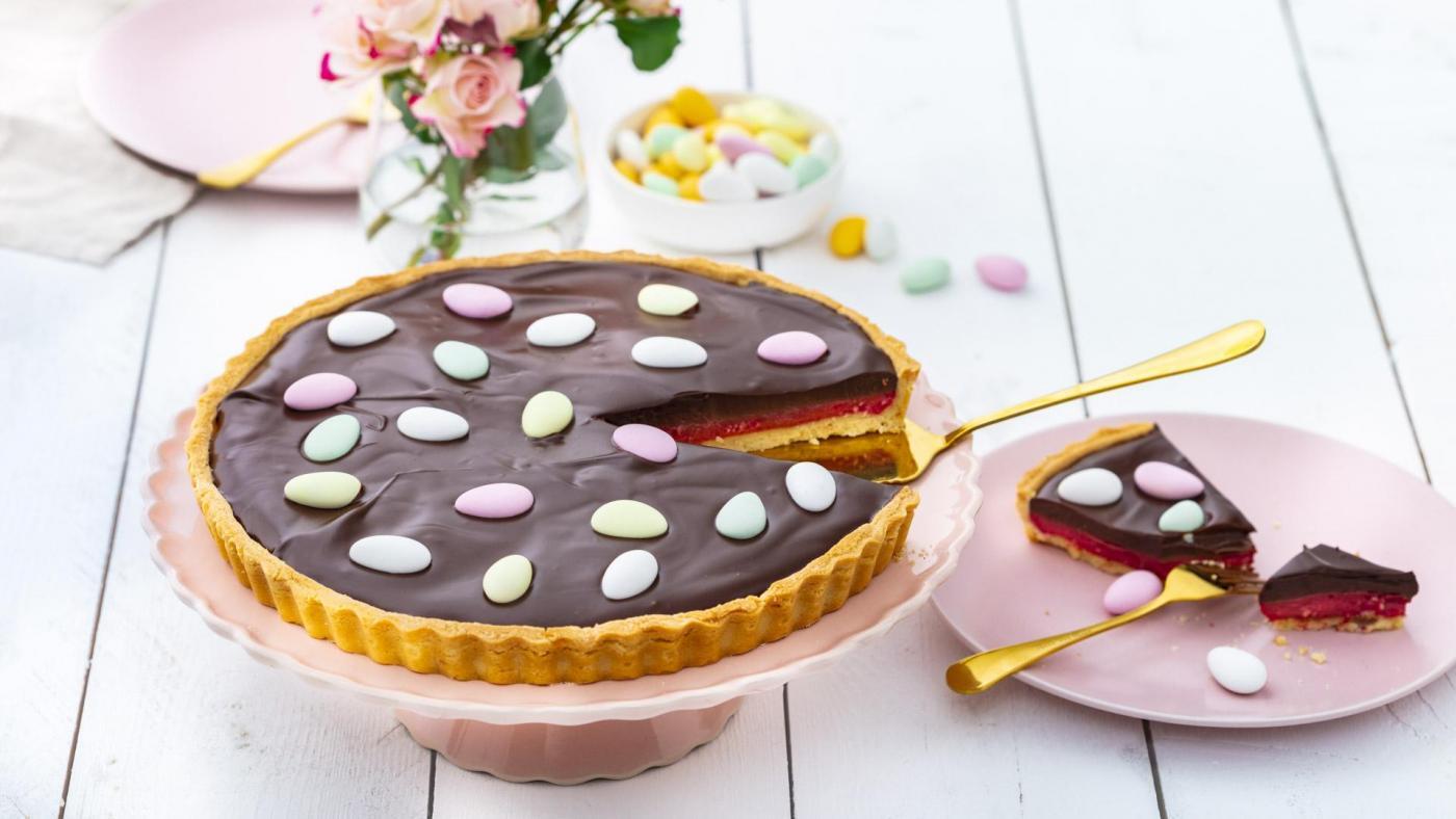 Csokis-málnás pite