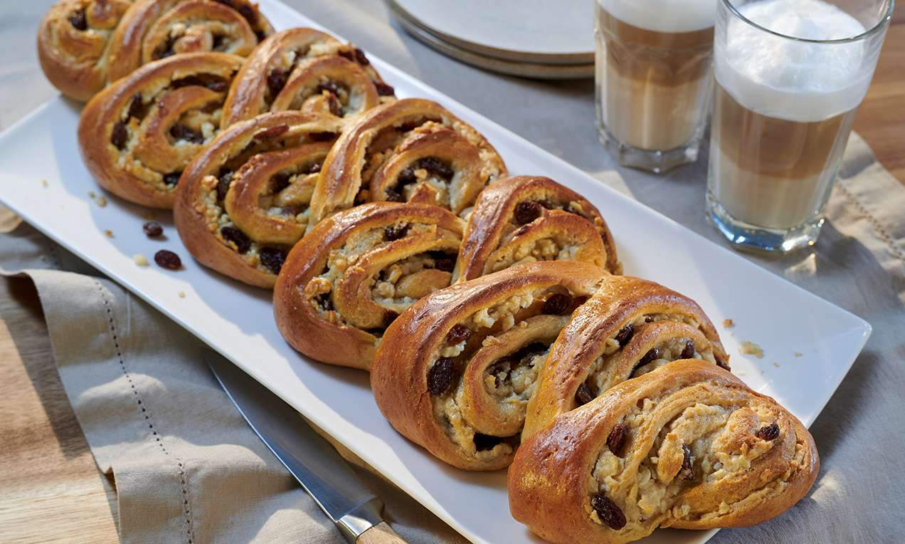 Marcipános-mazsolás copf