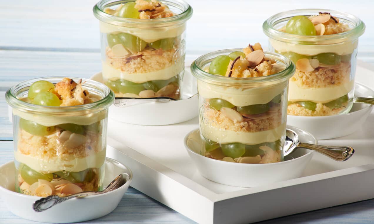 Szőlős-pudingos pohárkrém