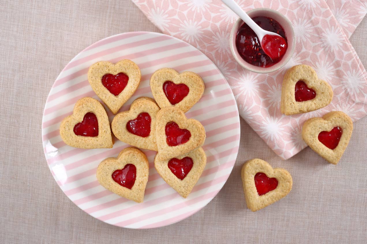 Zablisztes linzer szívecskék