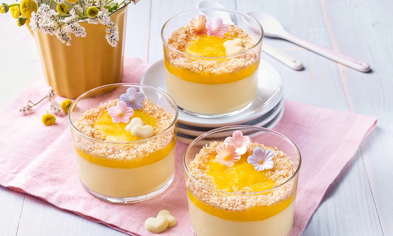 Kókuszpuding mangópürével