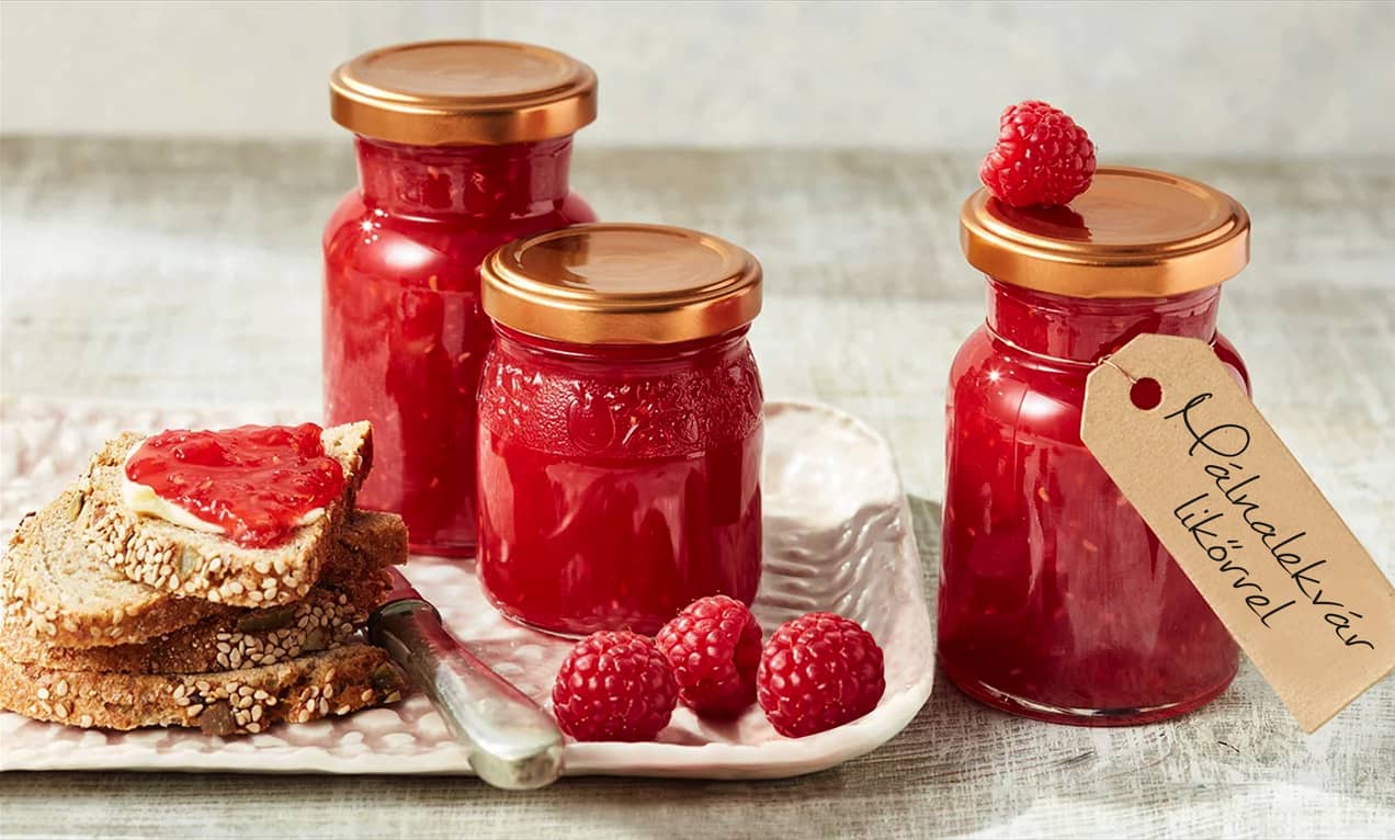 Málna lekvár likőrrel