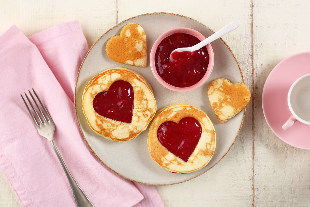 Szívecskés amerikai palacsinta