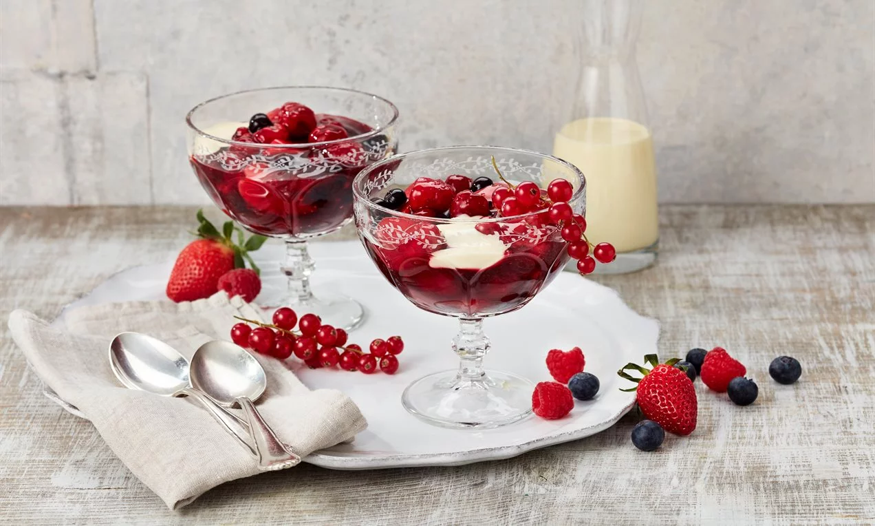 Gyümölcsszósz (Rote Grütze)