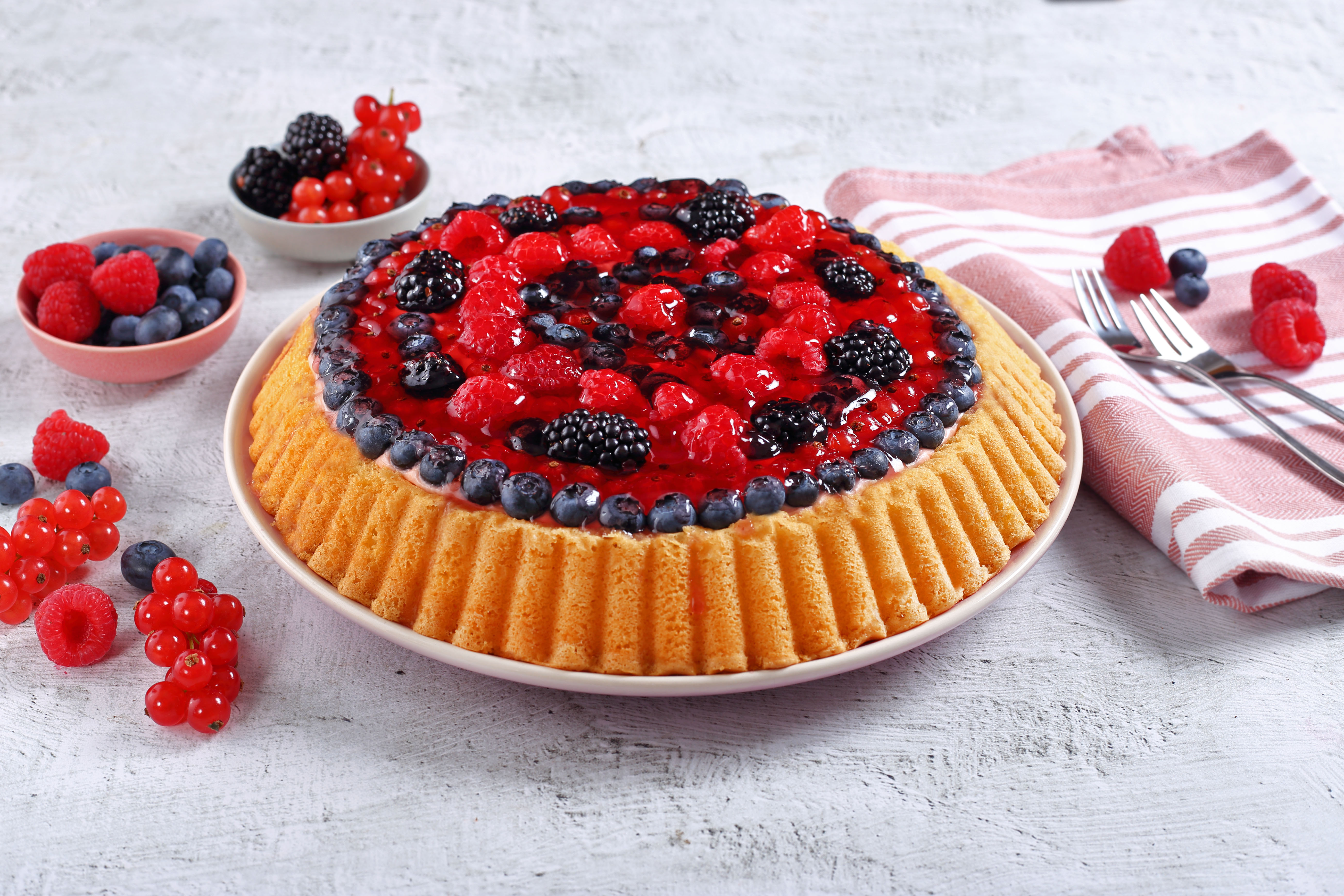 Erdei gyümölcsös gyümölcstorta