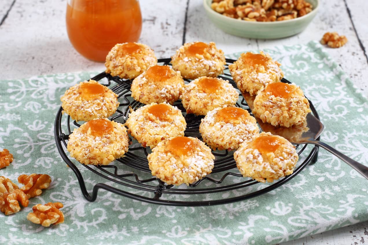 Diós-baracklekváros boszorkánypogácsa