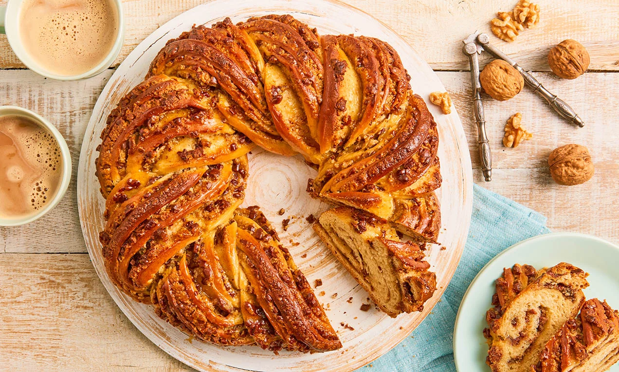 Diótöltelékes koszorú