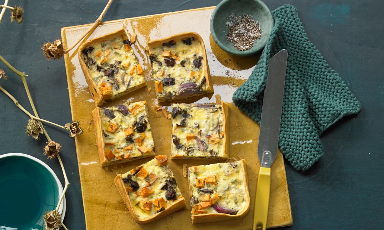 Édesburgonyás quiche