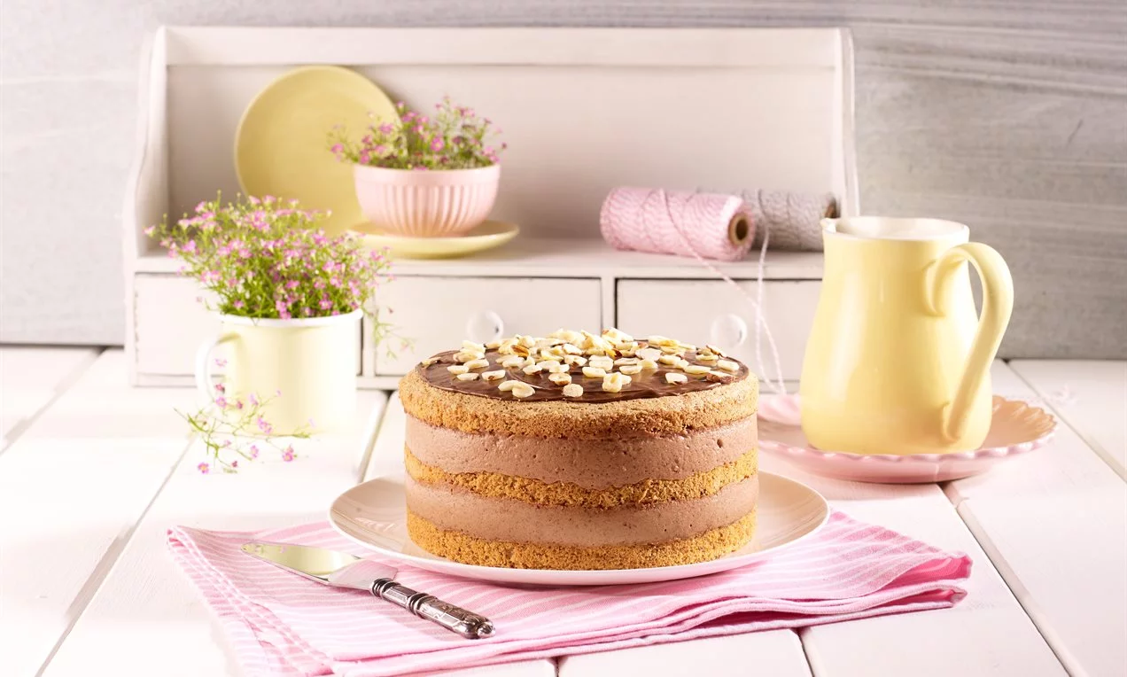 Mogyorós-tejszínes torta