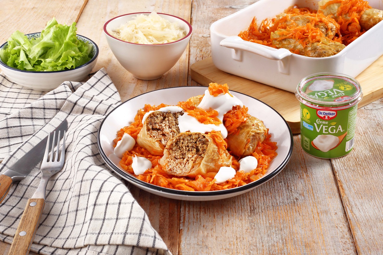 Vegán töltött káposzta