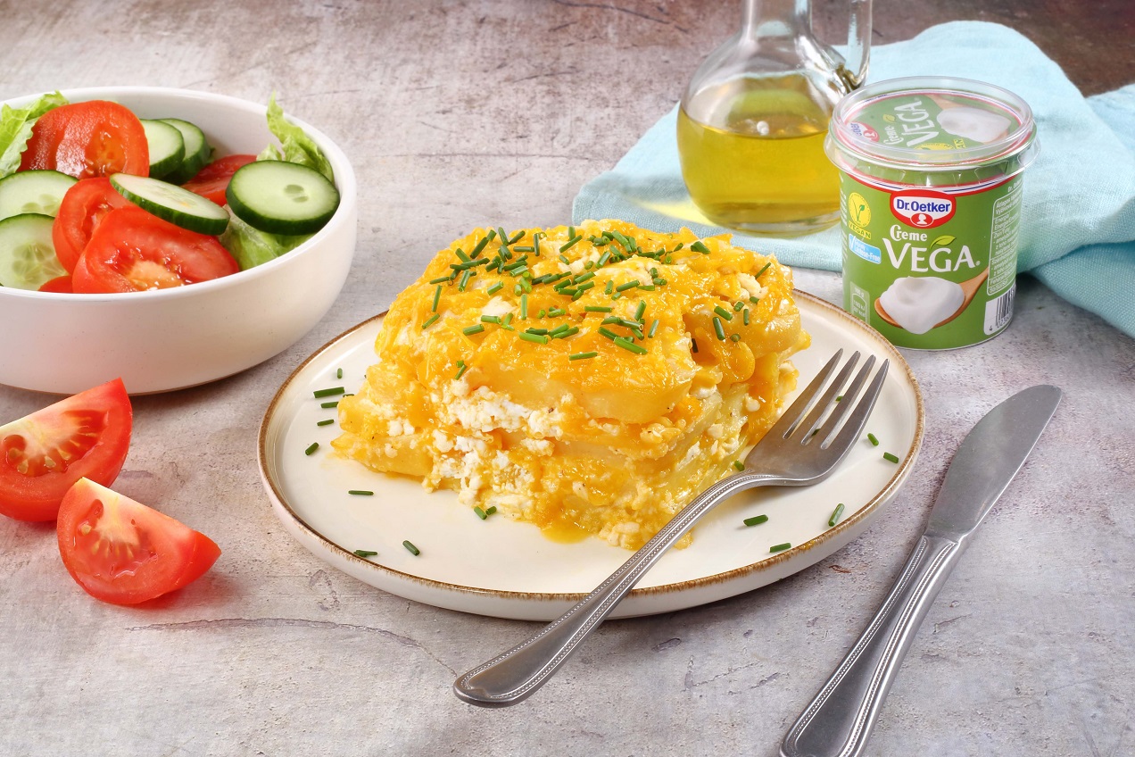 Vegán rakott burgonya