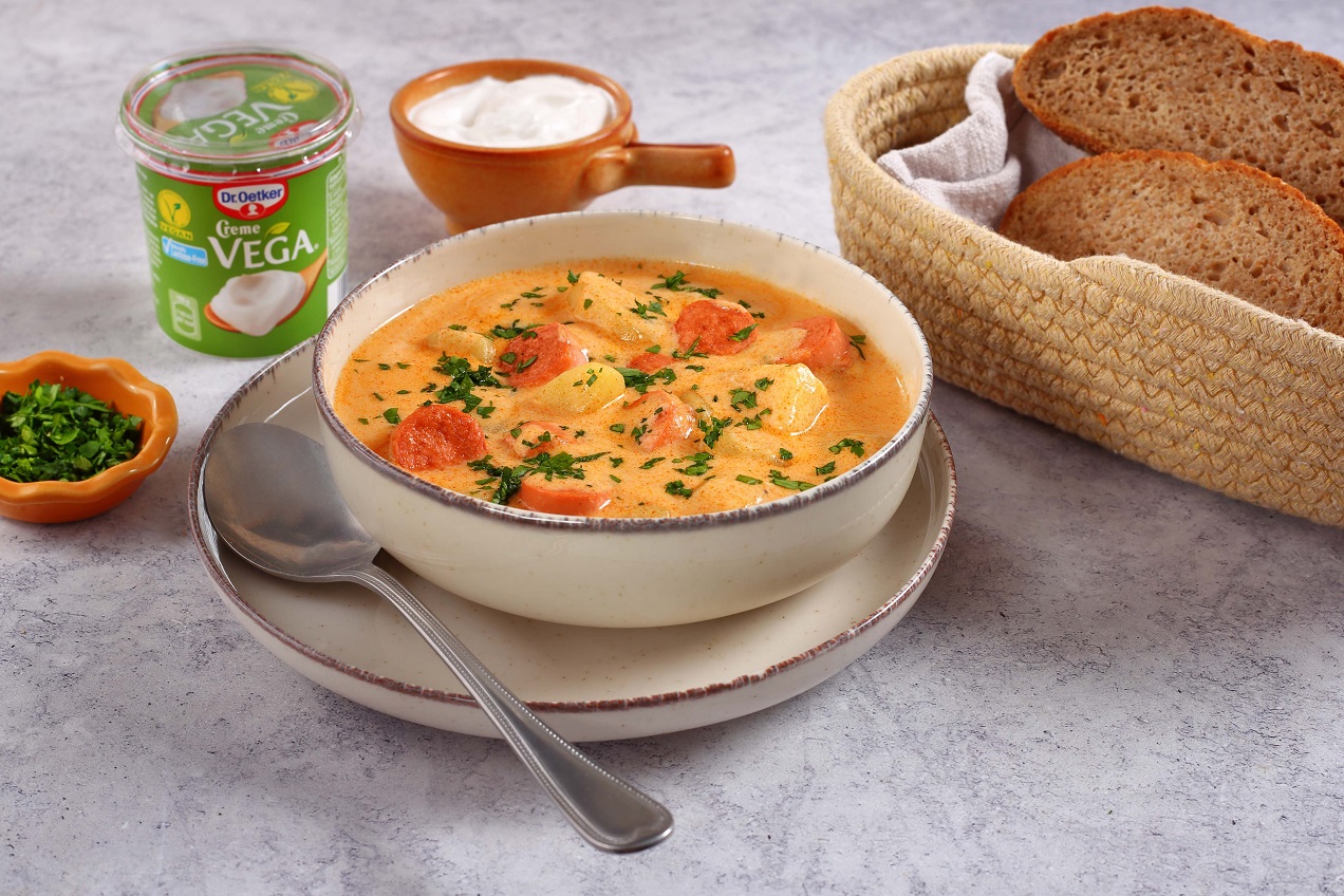 Vegán burgonyaleves Creme VEGA-val