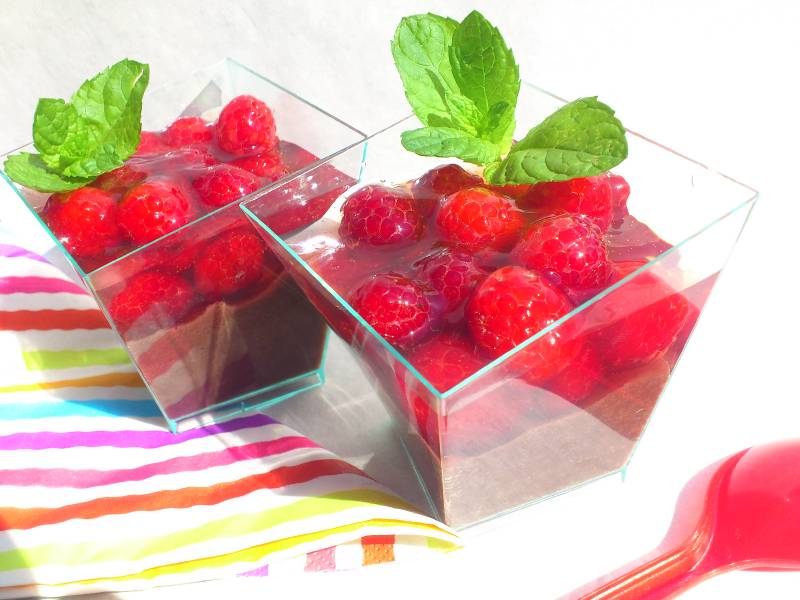 Málnás-csokis pohárkrém